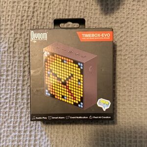 Divoom Timebox-Evo Bluetooth Pixel Speaker - Black with Yellow Pixel Front